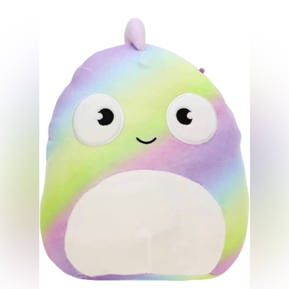 Squishmallows Official Kellytoy 14 Inch Soft Plush Rainbow Chameleon)